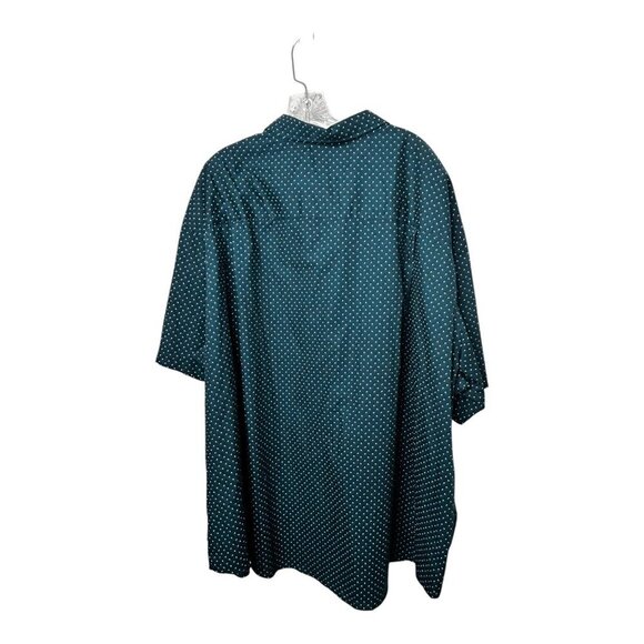 Van Heusen Wrinkle Free Galactic 4XL Green & White Button Down NWTs - Picture 2 of 5
